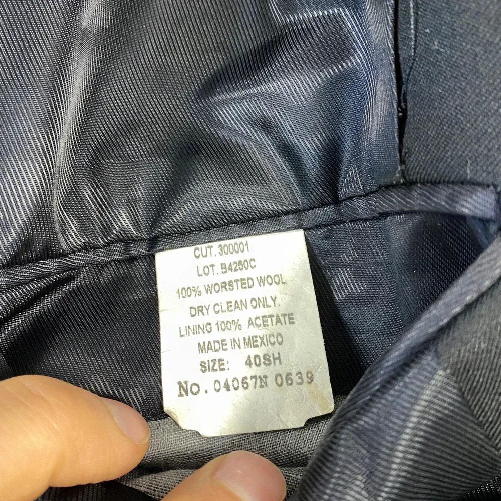 Andrew Fezza Blazer Mens 40S Black Super 100s Wool 3 Button Sport Coat 40SH - Picture 4 of 11